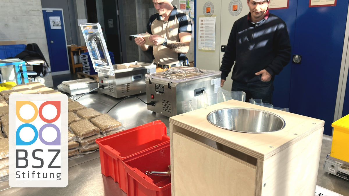 Konfektionierung in der Werkstatt der BSZ Stiftung